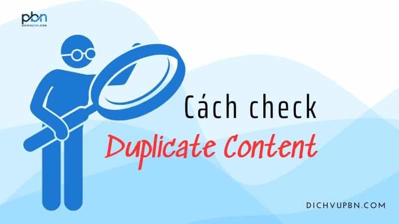 Cách check Duplicate content