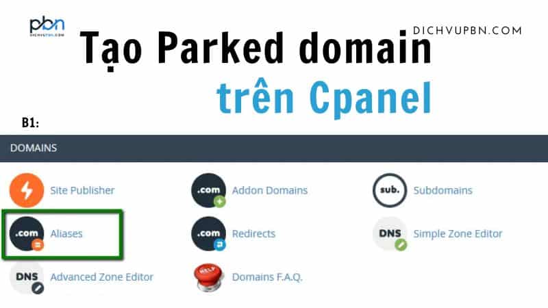 tạo parked domain trên Cpanel