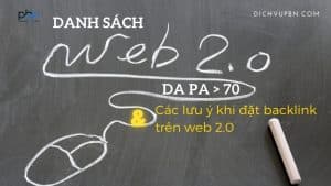 web 2.0 và danh sách web 2.0 DA PA cao